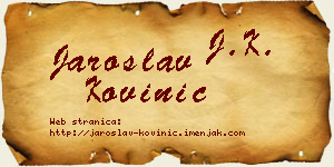 Jaroslav Kovinić vizit kartica